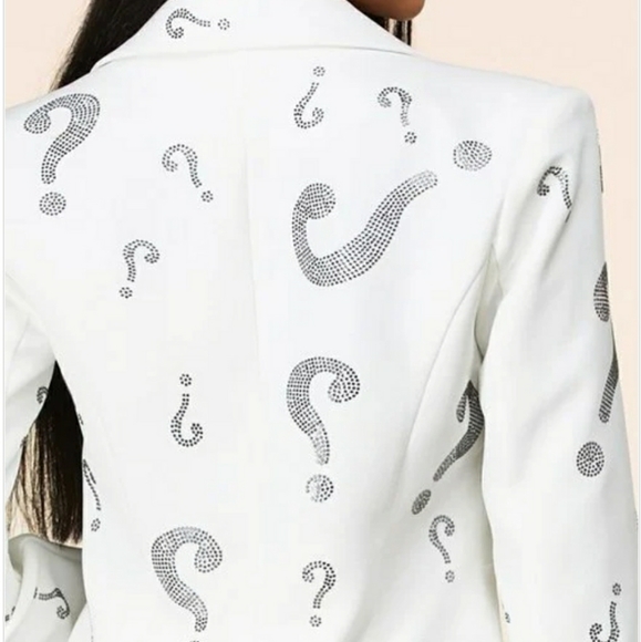Rhinestone Question Mark 2 piece Suit - Picture 5 of 12